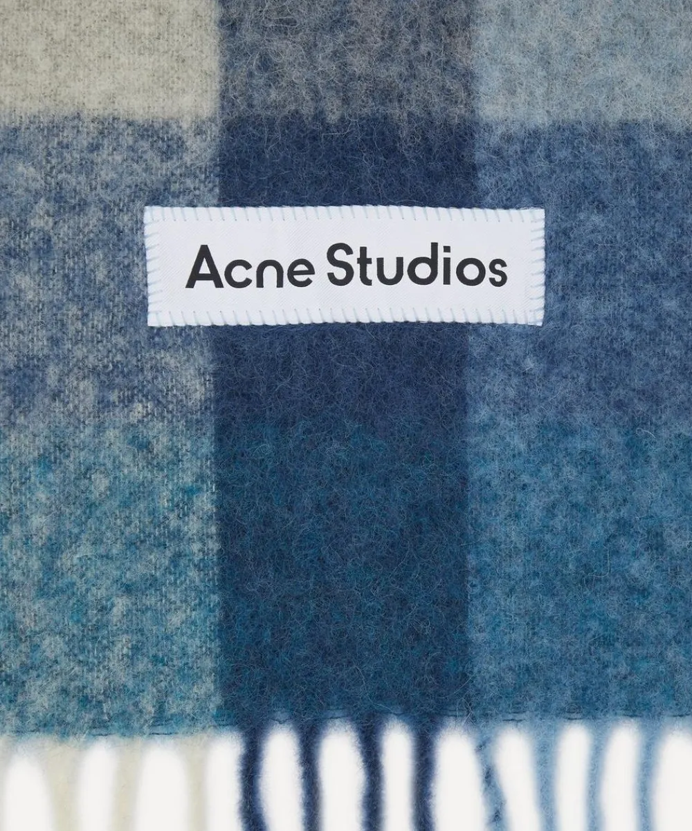 Acne Studios Scarves^Mohair Checked Scarf