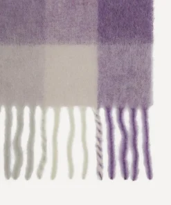 Acne Studios Scarves^Mohair-Blend Checked Scarf
