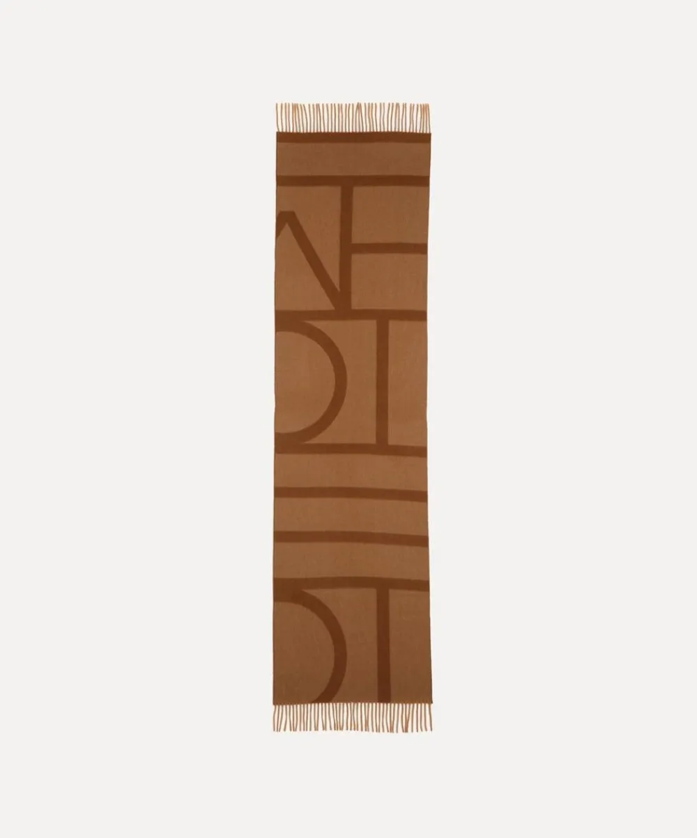 Toteme Scarves^Monogram Jacquard Wool Scarf