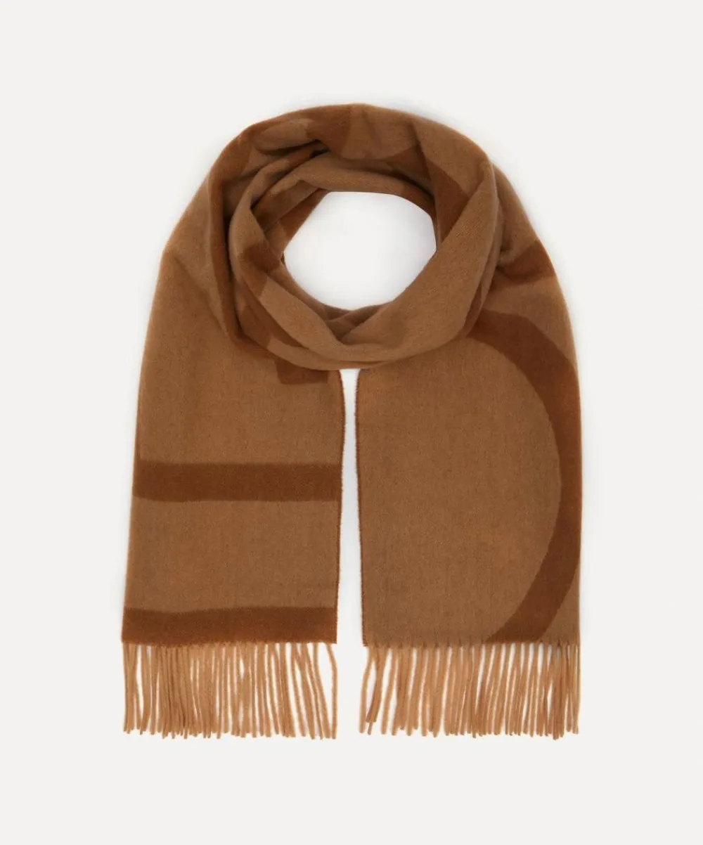 Toteme Scarves^Monogram Jacquard Wool Scarf