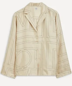 Toteme Tops^Monogram Silk Pyjama Shirt