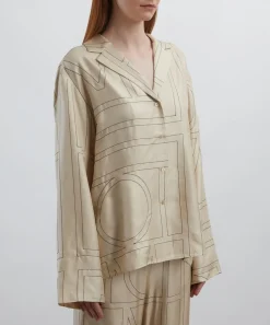 Toteme Tops^Monogram Silk Pyjama Shirt