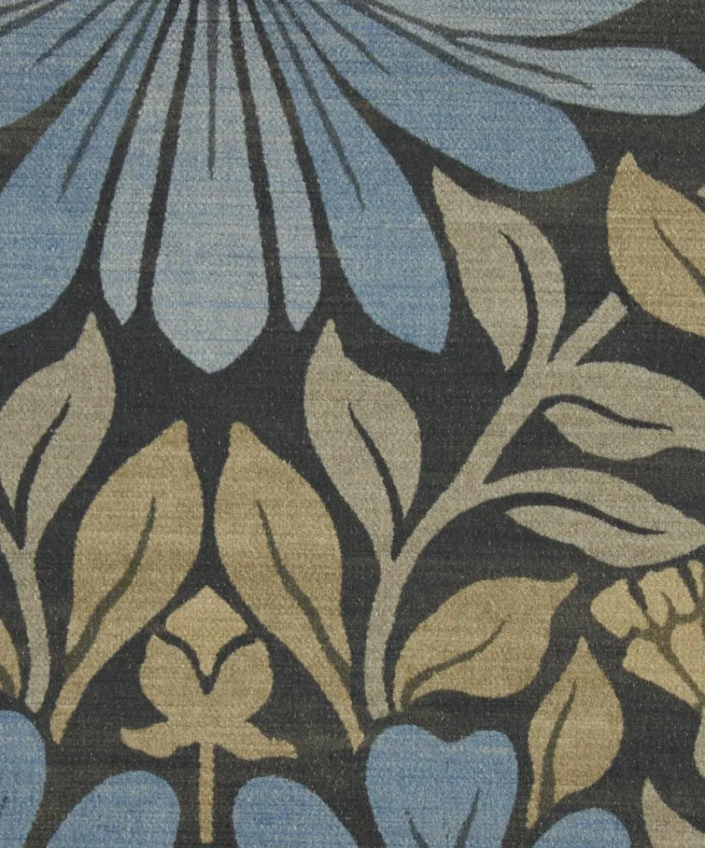 Liberty Interiors Furnishing Fabrics^Moon Garden Vintage Velvet in Lapis