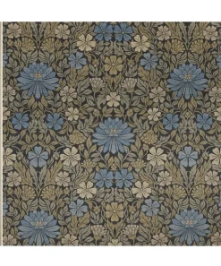 Liberty Interiors Furnishing Fabrics^Moon Garden Vintage Velvet in Lapis
