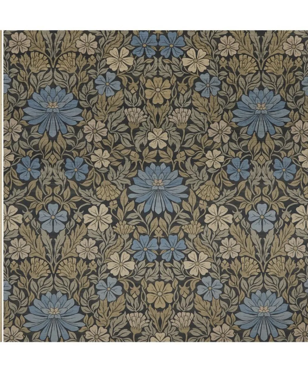 Liberty Interiors Furnishing Fabrics^Moon Garden Vintage Velvet in Lapis