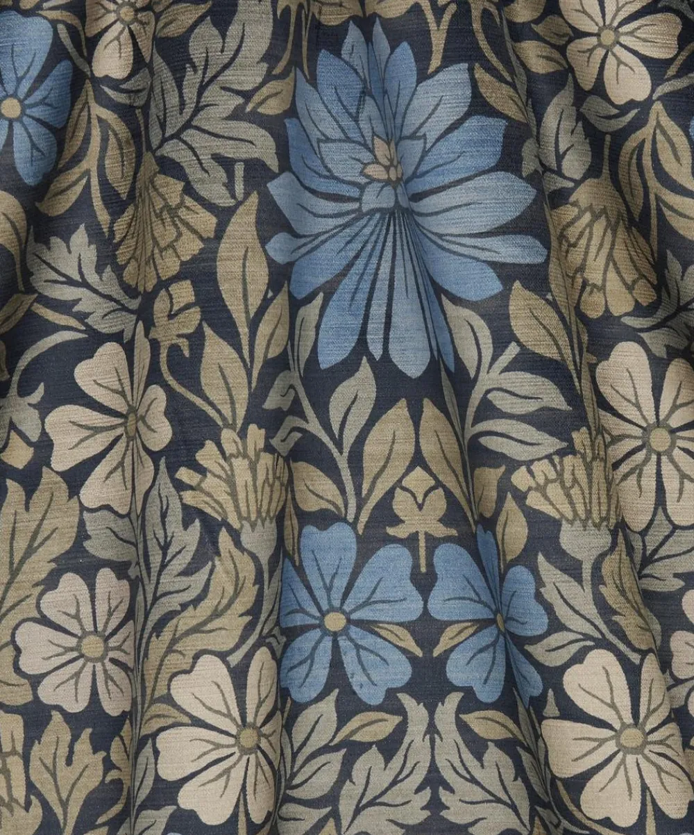 Liberty Interiors Furnishing Fabrics^Moon Garden Vintage Velvet in Lapis