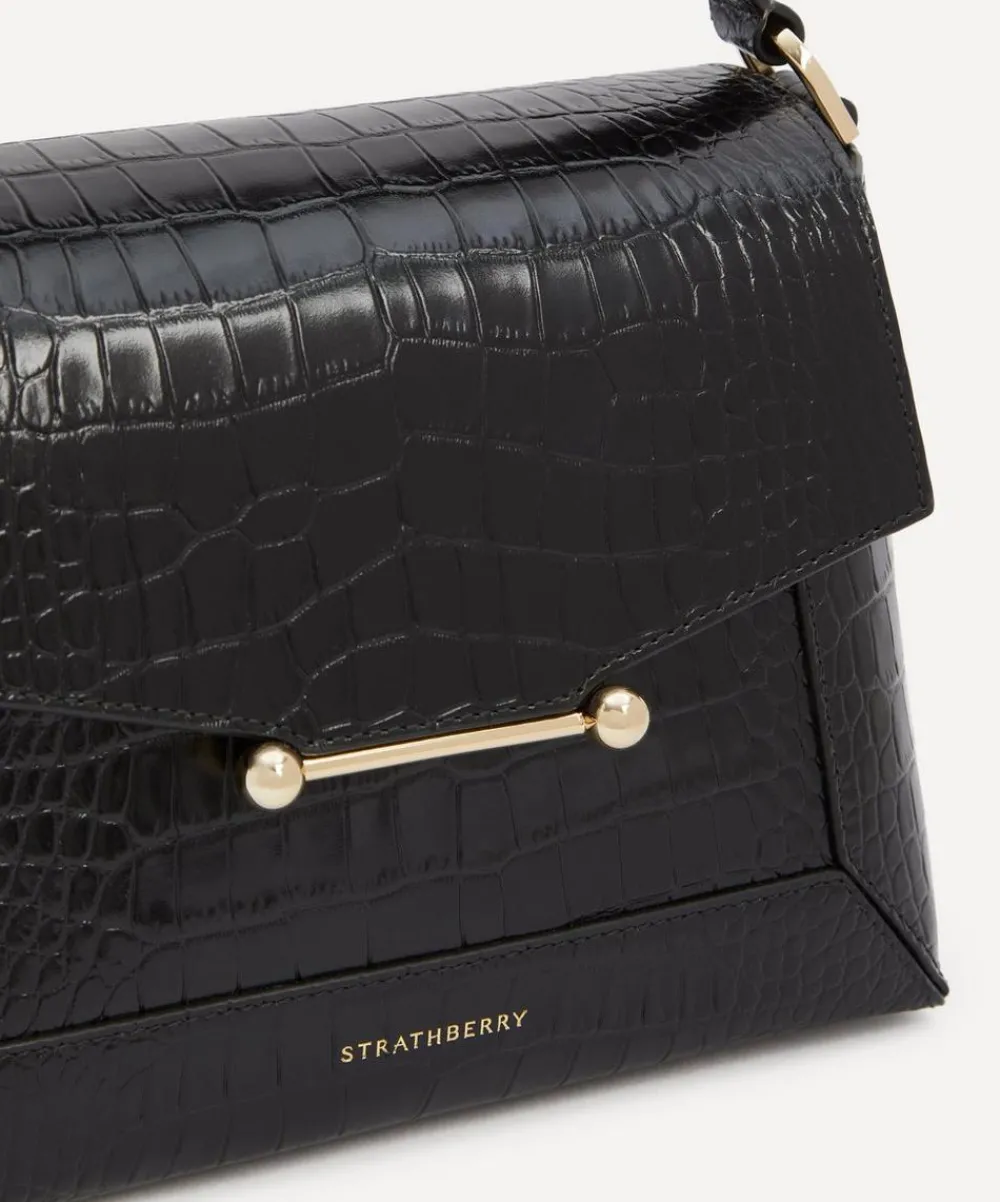 Strathberry Bags^Mosaic Croc-Embossed Leather Top Handle Bag