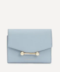 Strathberry Purses & Pouches^Mosaic Trifold Dusky Blue Leather Wallet