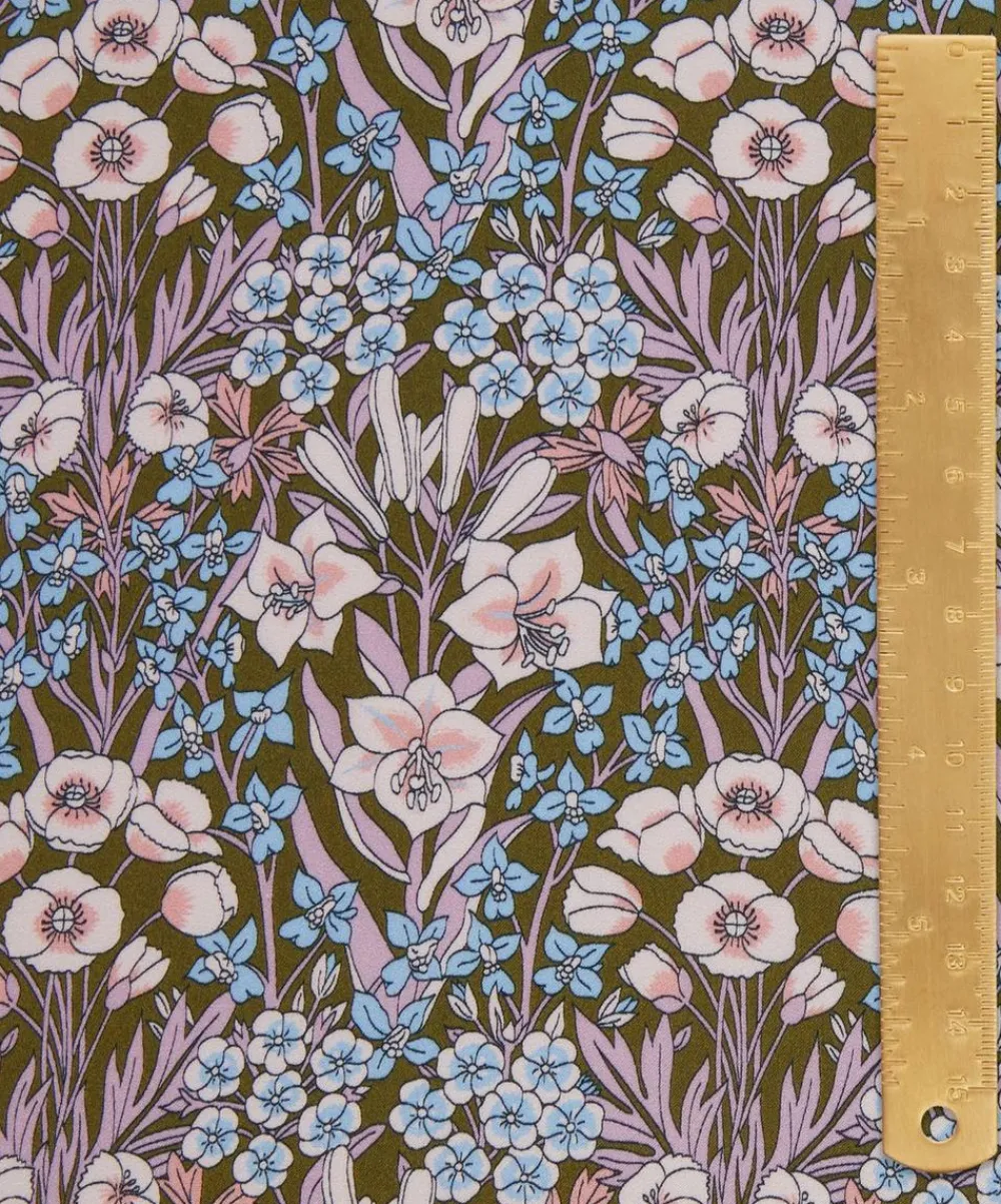 Liberty Fabrics Classic Silks|Silk Satin^Mountain Primrose Silk Satin