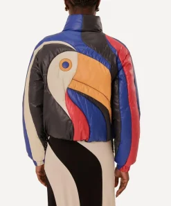 FARM Rio Coats & Jackets^Multicolor Amanda Stripes Toucan Reversible Puffer Jacket