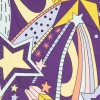 Liberty Fabrics Silk Satin^My Grown Up Star Silk Satin