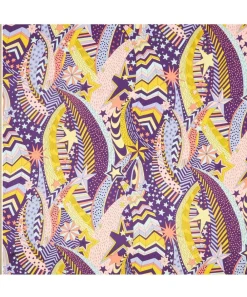 Liberty Fabrics Silk Satin^My Grown Up Star Silk Satin