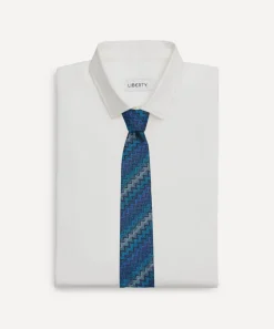 Missoni Ties^Navy Blue Chevron Zig-Zag Silk Tie