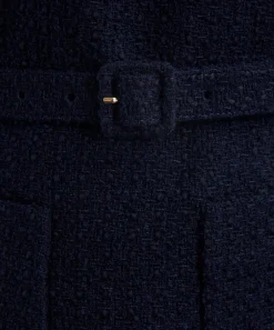 Self-Portrait Dresses^Navy Bouclé Chiffon Mini Dress