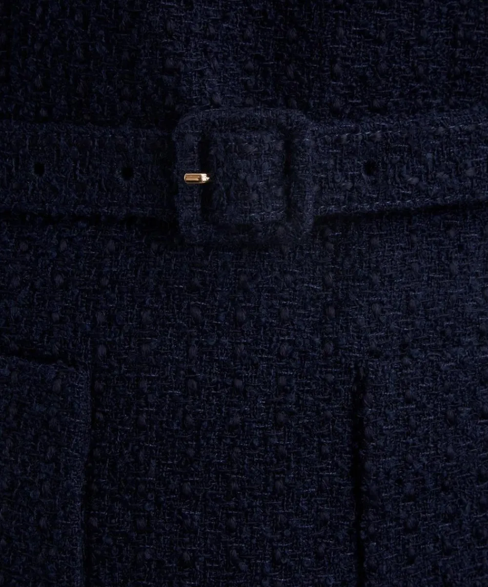 Self-Portrait Dresses^Navy Bouclé Chiffon Mini Dress