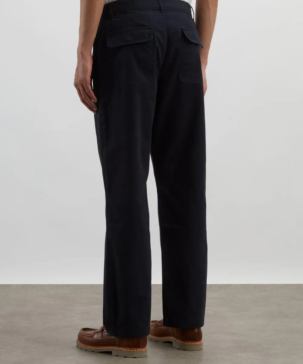 Adsum Trousers^Navy Flap Pocket Trousers