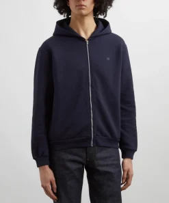 Acne Studios Knitwear & Sweats^Navy Hooded Sweater