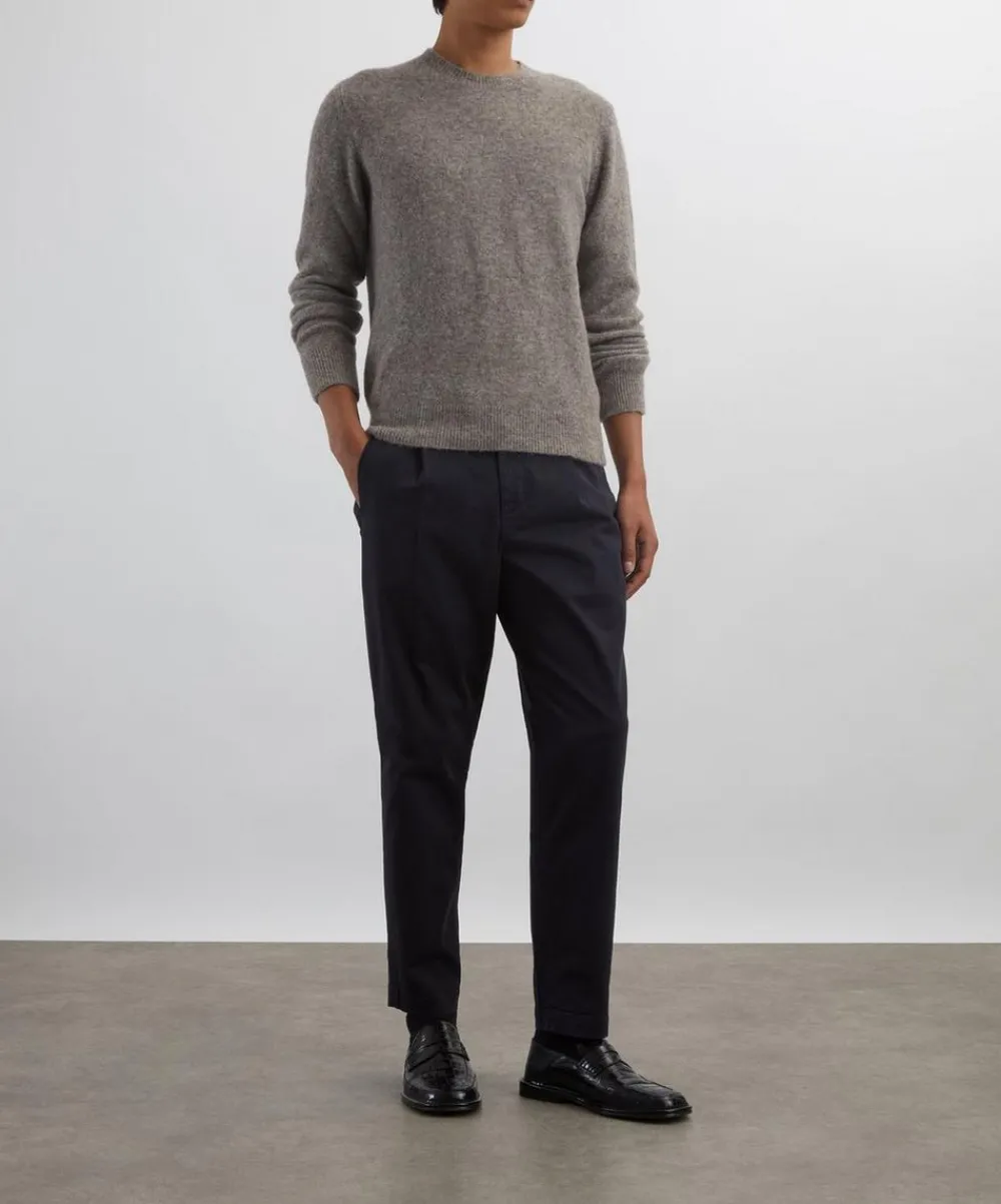 Barena Trousers^Navy Masco Cotton Trousers