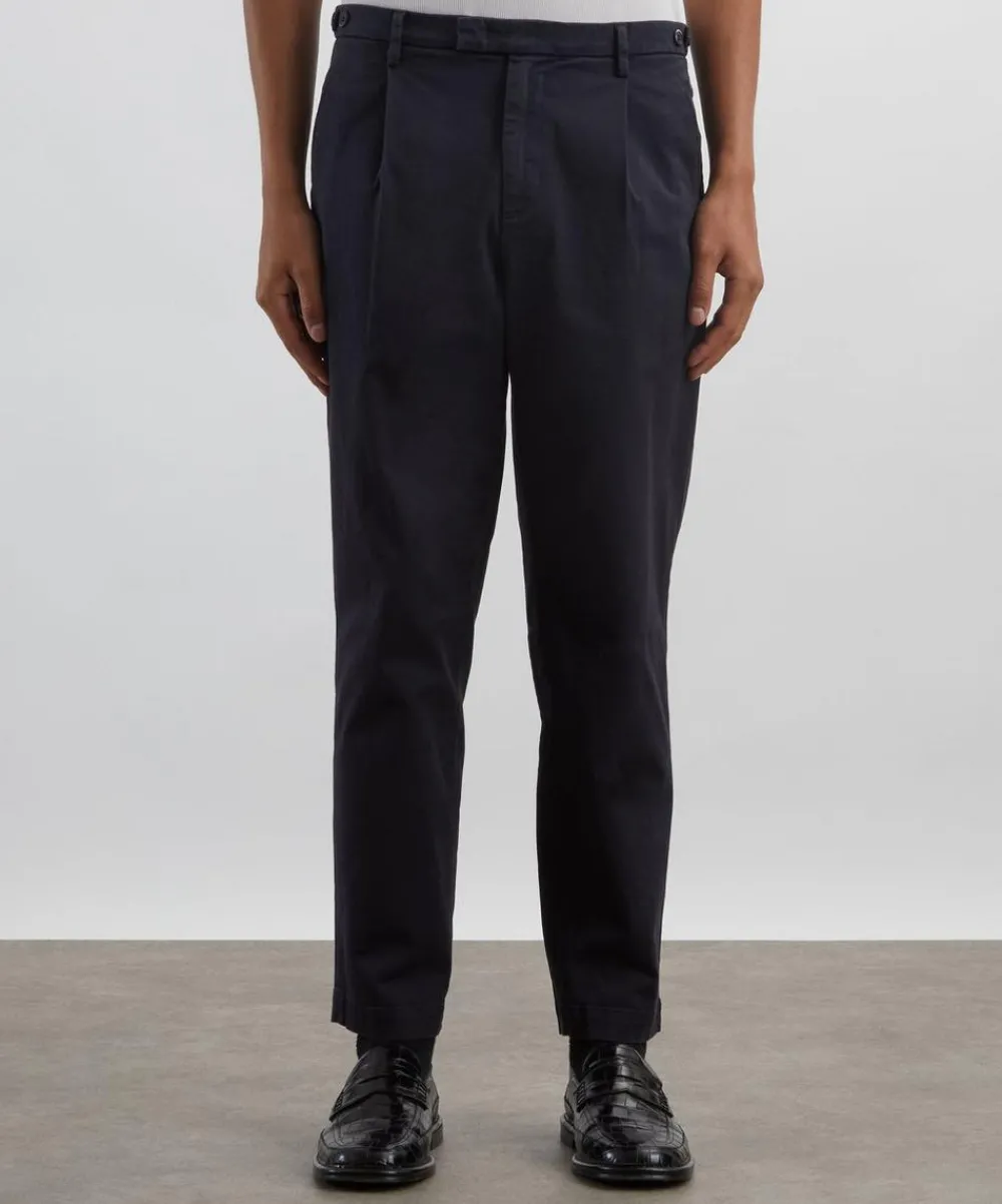 Barena Trousers^Navy Masco Cotton Trousers
