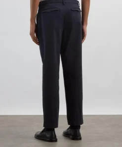 Barena Trousers^Navy Masco Cotton Trousers