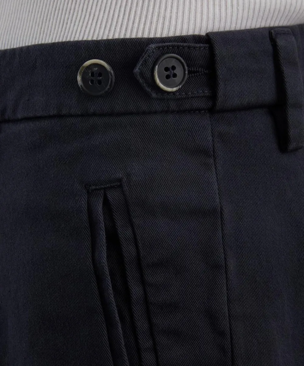 Barena Trousers^Navy Masco Cotton Trousers