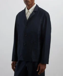 YMC Coats & Jackets^Navy Scutters Cotton-Linen Moleskin Blazer