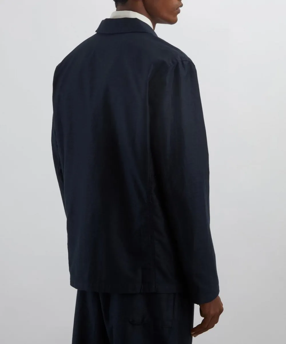 YMC Coats & Jackets^Navy Scutters Cotton-Linen Moleskin Blazer