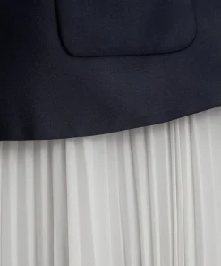 Self-Portrait Dresses^Navy Taffeta Midi Dress