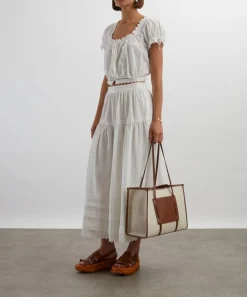 DÔEN Tops^Nera Cotton Floral Eyelet Top