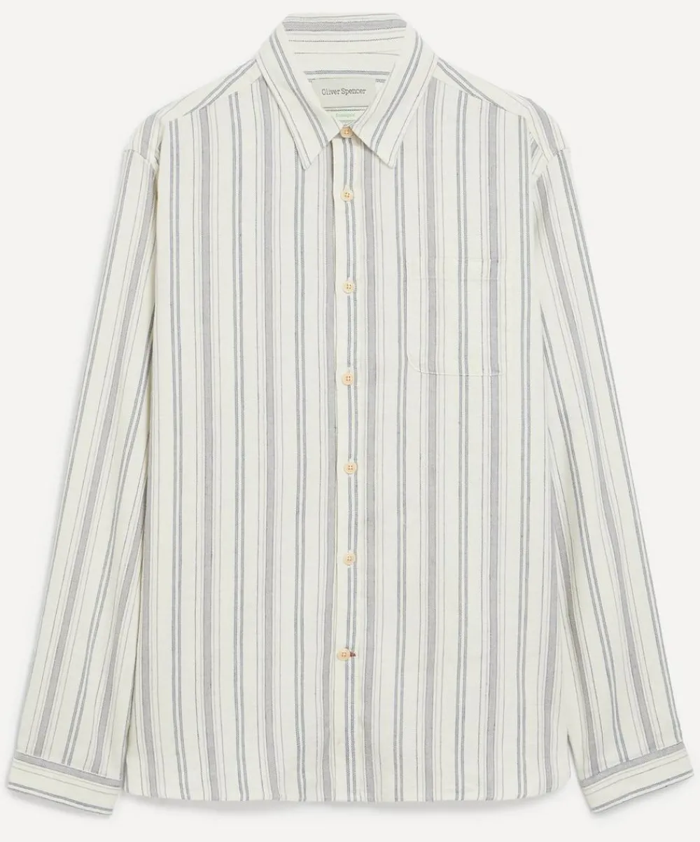 Oliver Spencer Shirts^New York Special Lockwood White-Blue Shirt