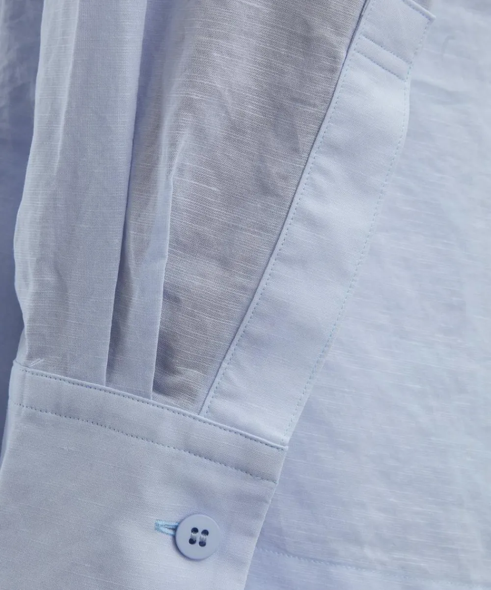 Issey Miyake Tops^Nigella Blue PAPER-ESQUE U Shirt