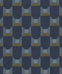 Liberty Interiors Furnishing Fabrics^Obi Check in Smalt Blue