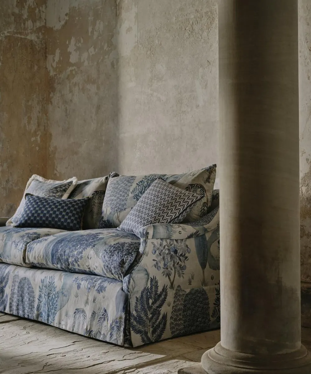 Liberty Interiors Furnishing Fabrics^Obi Check in Smalt Blue