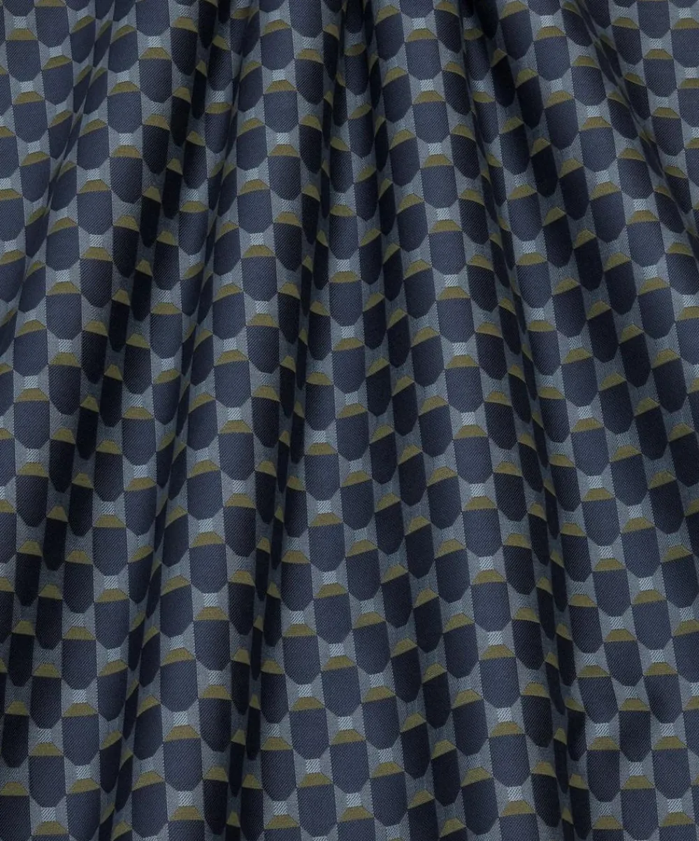 Liberty Interiors Furnishing Fabrics^Obi Check in Smalt Blue