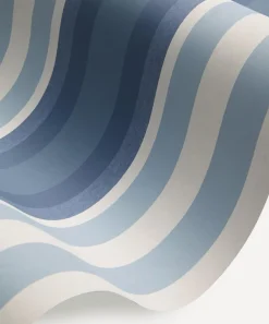Liberty Interiors Wallpaper^Obi Stripe in Lapis