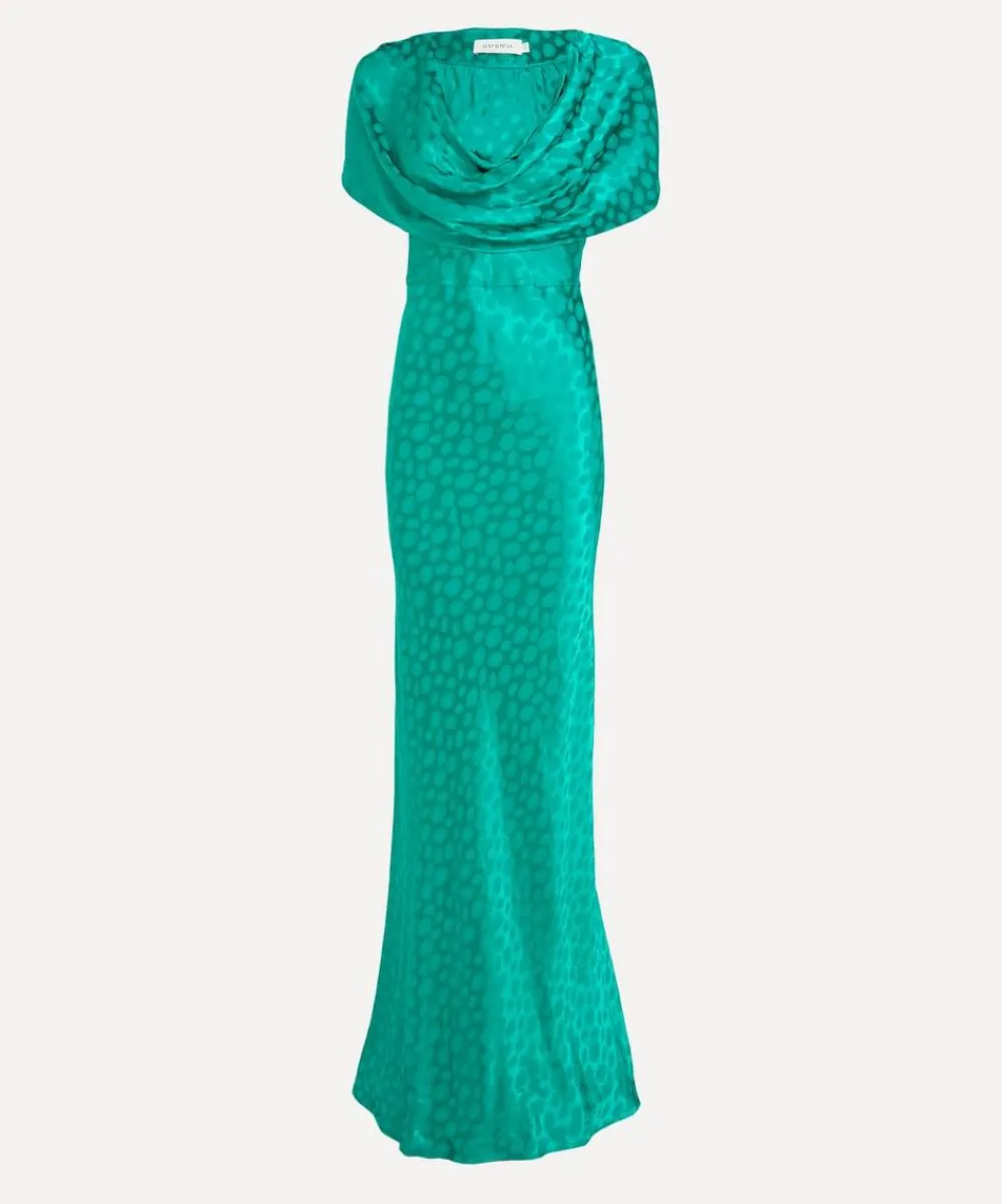 Rat & Boa Dresses^Odessa Emerald Jacquard Maxi Dress