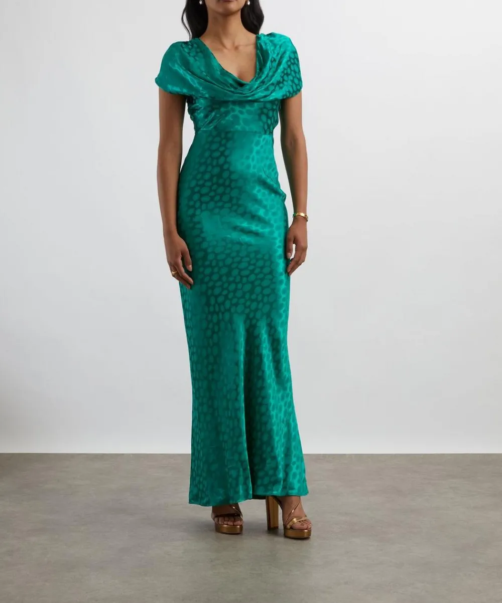 Rat & Boa Dresses^Odessa Emerald Jacquard Maxi Dress