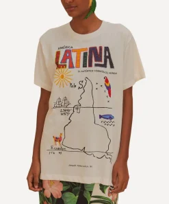 FARM Rio Tops^Off-White America Latina Relaxed T-Shirt