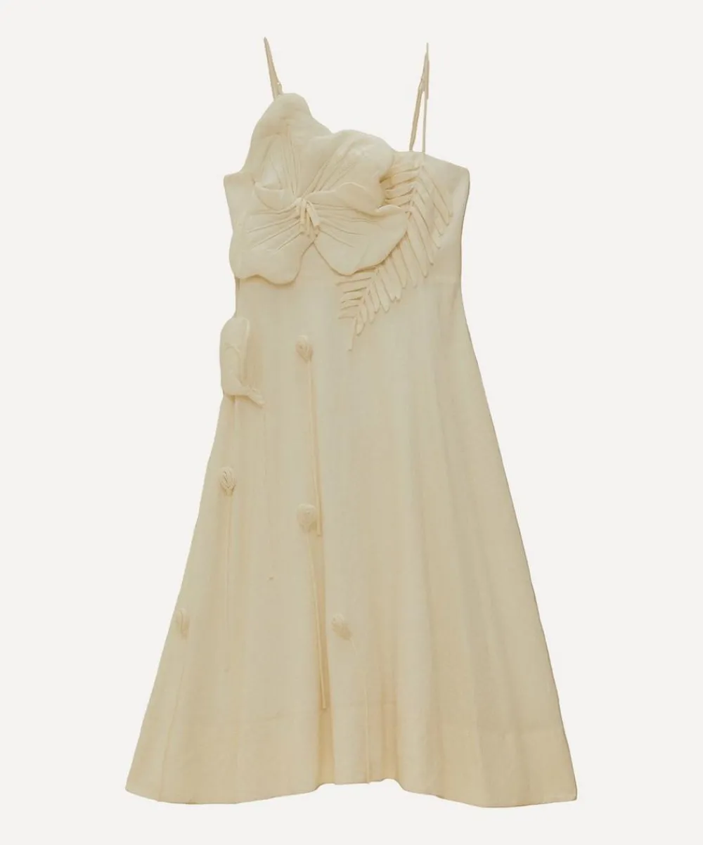 FARM Rio Dresses^Off-White Garden Midi Dress