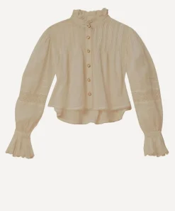 FARM Rio Tops^Off-White Long Sleeve Blouse