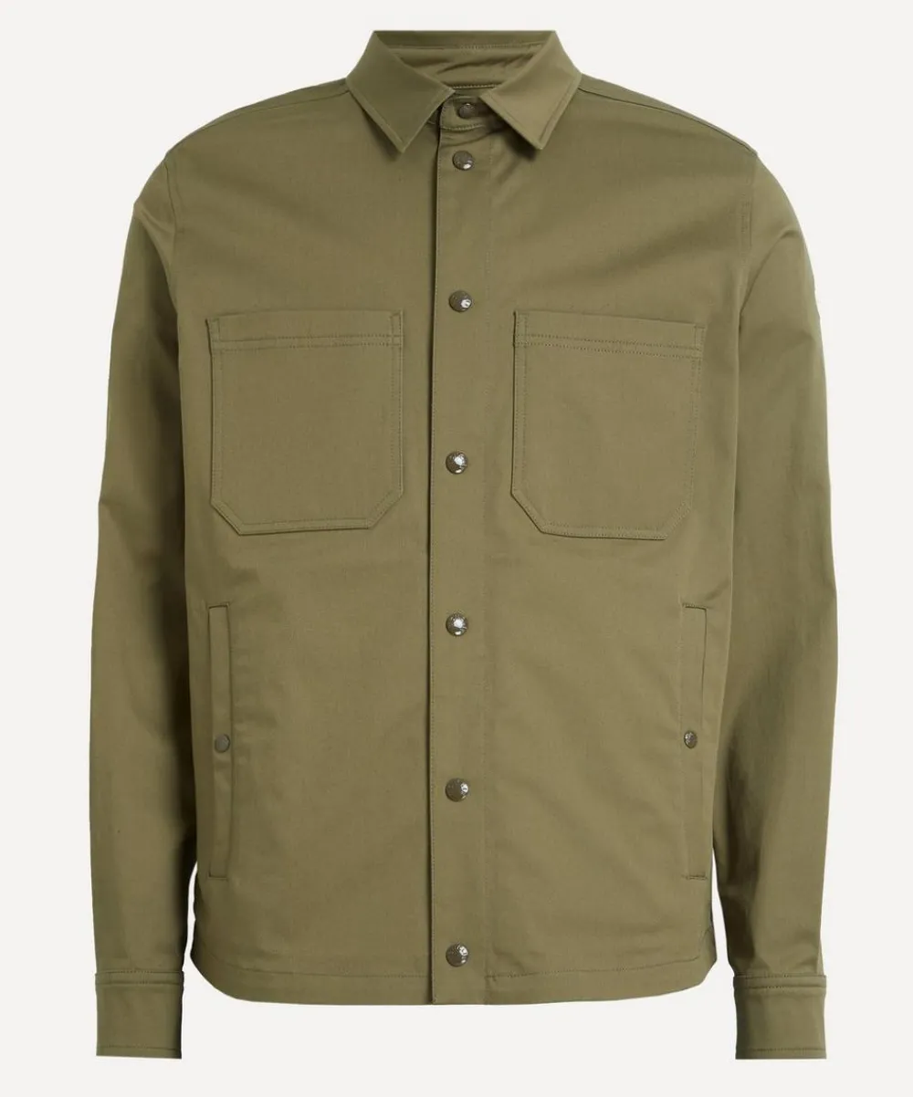 Moncler Coats & Jackets^Olive Cotton Gabardine Shirt Jacket