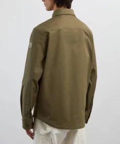 Moncler Coats & Jackets^Olive Cotton Gabardine Shirt Jacket