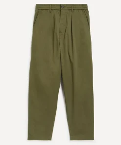 Universal Works Trousers^Olive Pleated Track Trousers