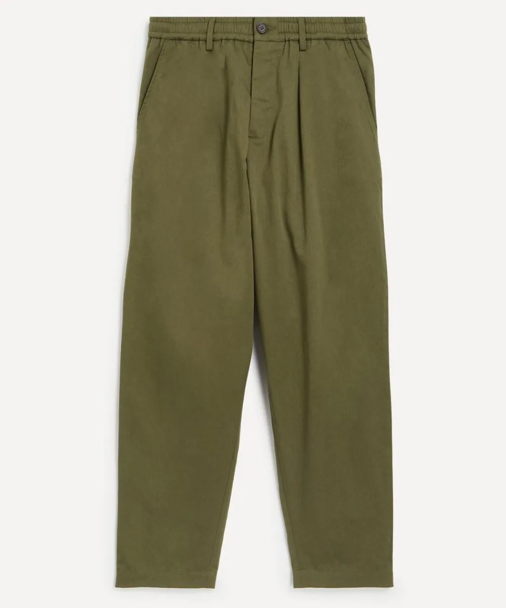 Universal Works Trousers^Olive Pleated Track Trousers