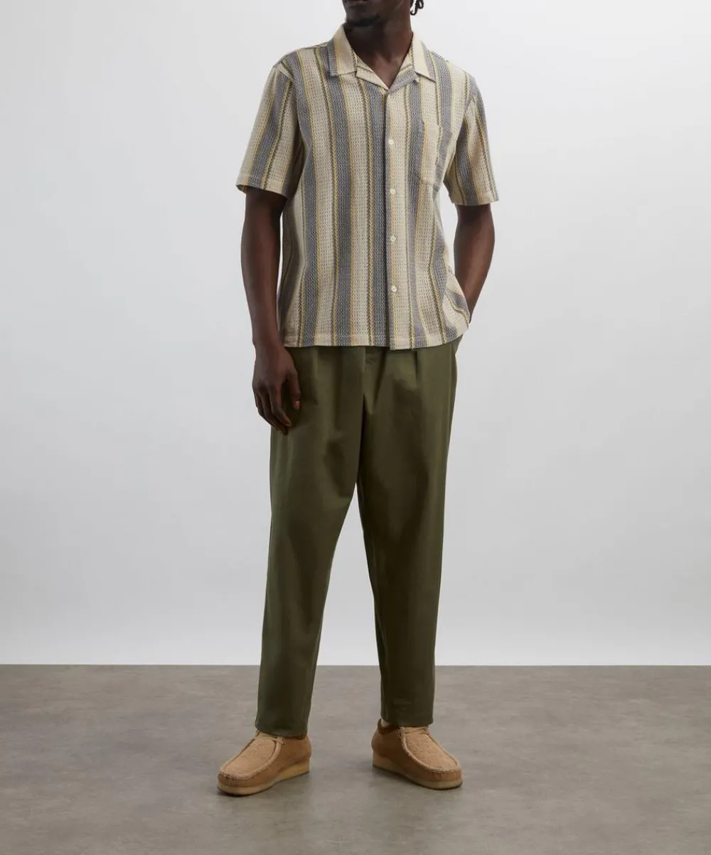Universal Works Trousers^Olive Pleated Track Trousers