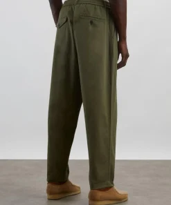 Universal Works Trousers^Olive Pleated Track Trousers