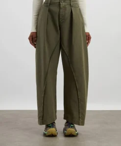 JW Anderson Trousers & Shorts^Olive Twisted Seam Trousers
