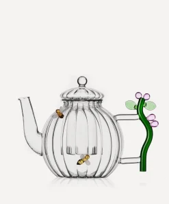 Ichendorf Glass & Drinksware^Optic Flower and Bee Teapot