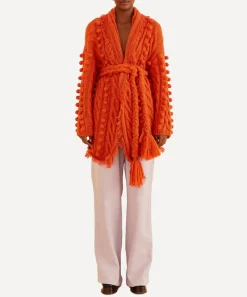 FARM Rio Knitwear^Orange Braided Knit Cardigan