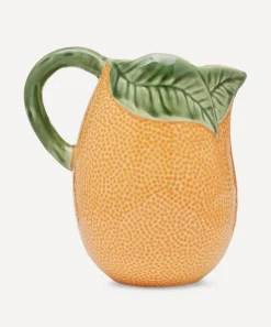 Bordallo Pinheiro Glass & Drinksware^Orange Earthenware Pitcher